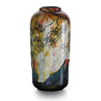 Vase with pine boughs by 
																			Charles Noke