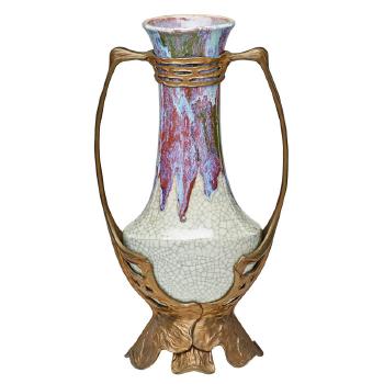 Vase in lilypad mount by 
																			Otto Eckmann