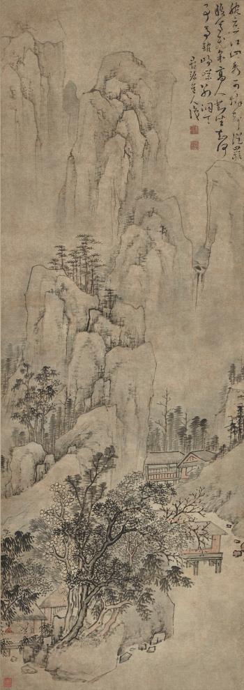 Hermitage Amid the Mountains by 
																	 Zhu Yunjing