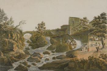 Le Moulin de Rivaz, dans le Bailliage de Lausanne by 
																	Pierre Samuel L Joyeux