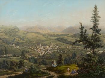 Vue de Wald Canton de Zurich by 
																	Heinrich Zollinger