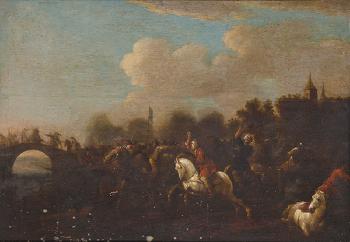 Batalla by 
																	Jacob van Huchtenburg
