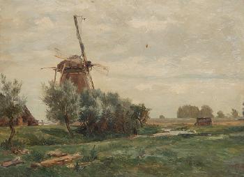 Molino de viento (Holanda) by 
																	Carlos de Haes
