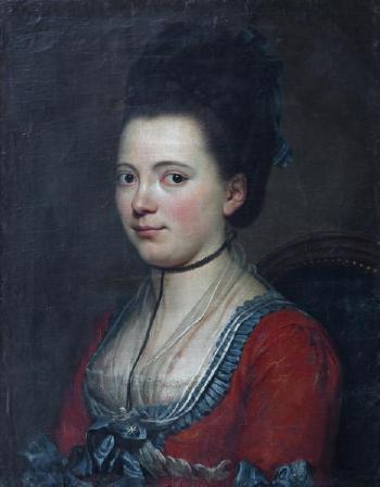 Portrait de femme au ruban by 
																	Jean Preudhomme