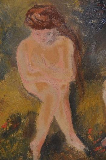 Nudes bathing at night by 
																			Louis M Eilshemius