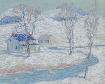 Winter landscape by 
																			Henry James Soulen