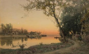 Sunrise on the Harbor by 
																			Henry Farrer
