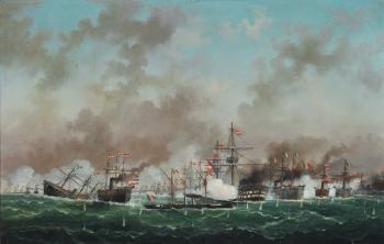 The Battle of Lissa 20 July 1866 between Austria and Italy by 
																	Vasilije Ivancowich