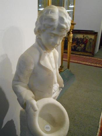 Marble Figure of a Boy by 
																			Antonio Piazza