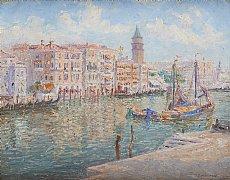 Gondoles à Venise by 
																	Edouard Jean Dambourgez