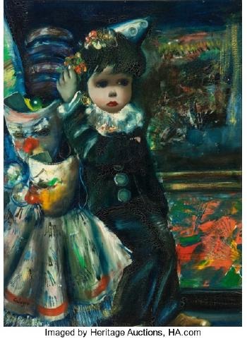 Clown Triste, Party Hat, Bous de Savon, and The Canary (four works) by 
																			Jean Calogero
