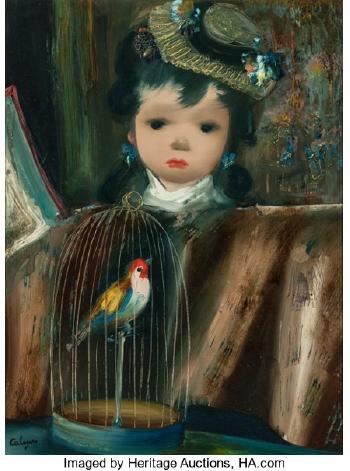 Clown Triste, Party Hat, Bous de Savon, and The Canary (four works) by 
																			Jean Calogero