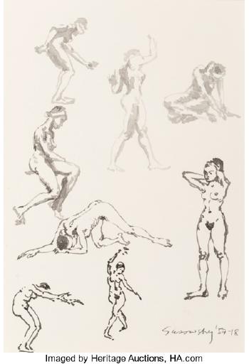 Figure Studies (three works) by 
																			Norman Sasowsky