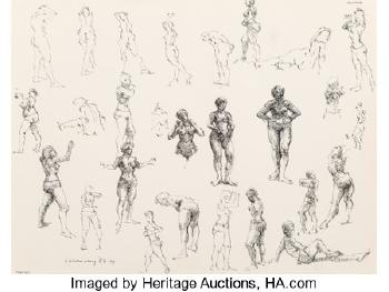 Figure Studies (three works) by 
																			Norman Sasowsky