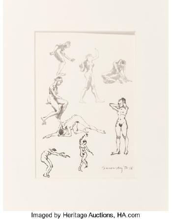 Figure Studies (three works) by 
																			Norman Sasowsky