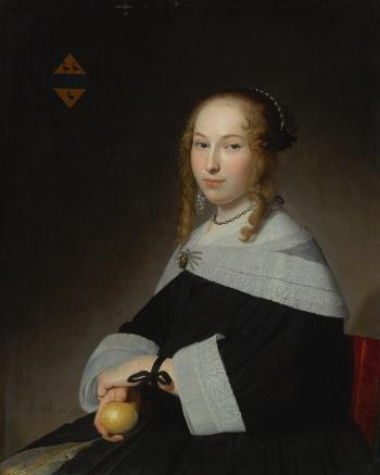 Portrait of Margaretha Dicx (1634-1697) by 
																	Jan Verspronck