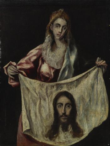 Saint Veronica Holding The Veil by 
																	 El Greco