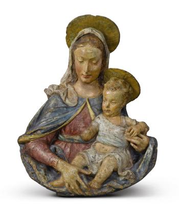 Relief of The Virgin And Child by 
																	Antonio Rossellino