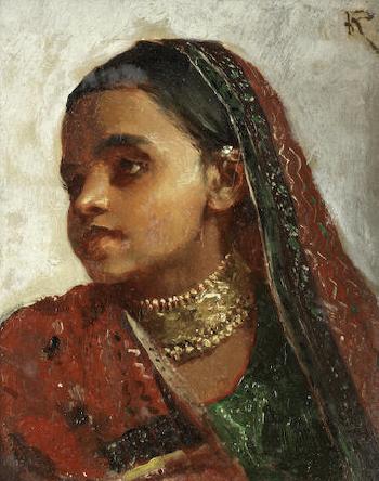 Portrait of an Indian girl by 
																	Horace van Ruith