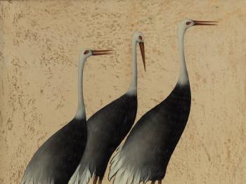 Decorative Painting 'Three Storks' by 
																			Aldo Tura