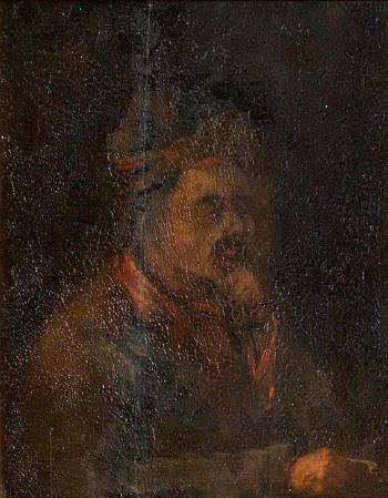 Portrait of a Pensive Man by 
																			Frederick Timpson l'Ons