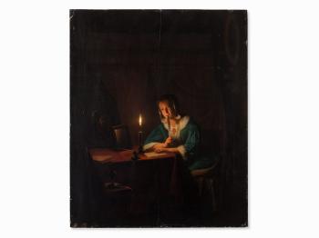 Girl By Candlelight by 
																			Johannes Rosierse