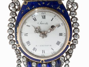 Elegant and rare pocket watch by 
																			 Soret a Geneve