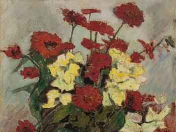 Summerflowers in a Jug by 
																			Augusta von Zitzewitz