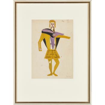 Costume study for death (1); King VI (2) by 
																			Robert Macbryde