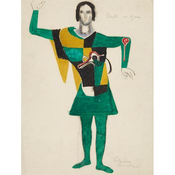 Costume study for death (1); King VI (2) by 
																			Robert Macbryde