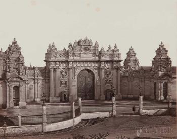 Dolmabahçe Palace Imperial Gate, Turkey by 
																			Felice Beato