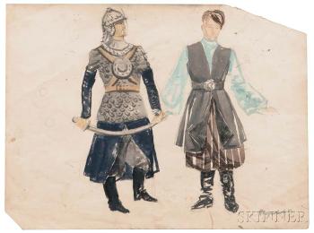 Costume Sketches for Prince Igor (Opera by Borodin) by 
																	Fedor F Fedorovski