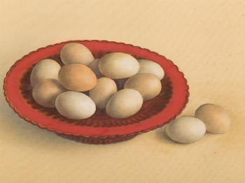 Still Life with Eggs by 
																			Aoki Daijo