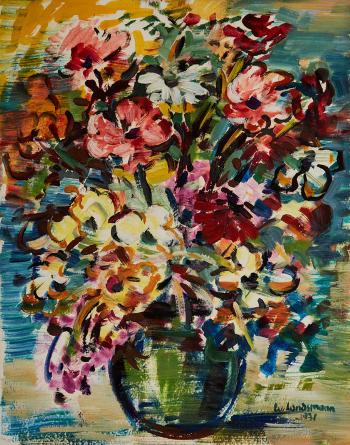 Flowers In Vase by 
																			Willy Landsmann