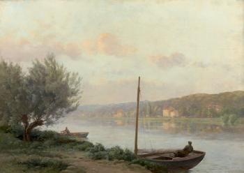 Deux barques by 
																	Gustave Maincent