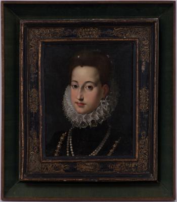 Portrait présumé de l’infante Isabella Clara Eugenia d’Espagne by 
																	Alonso Sanchez Coello