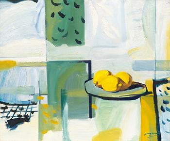 Lemon and Yellow Flower by 
																	 Yang Guoxin
