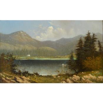 Glimpse of Silver lake, Cottonwood Canyon Utah by 
																			Alfred Lambourne