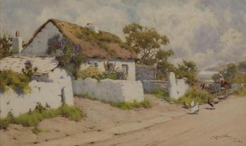 A Coastal Cottage by 
																	John Abernethy Lynas-Gray