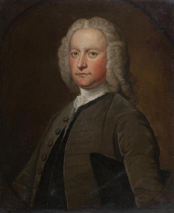 Portrait of a man in a lace cravat by 
																	Bartholomew Dandridge