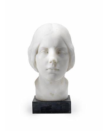 Bust of a young woman by 
																	Herbert William Palliser
