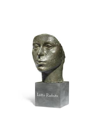 Bust of the face of a young girl by 
																	Lotte Radnitz