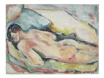 Reclining nude by 
																	Christi Truter