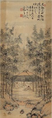 Gathering in the bamboo grove by 
																	 Qin Guliu