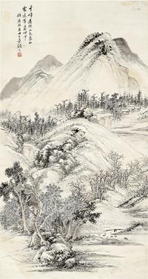 Dwelling in mountain by 
																	 Yan Yuan