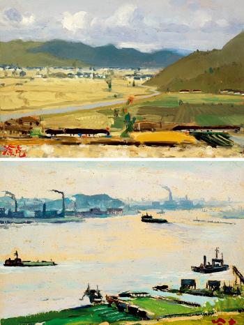 Nanjing Shimonoseki ferry; Landscape by 
																	 Tu Ke