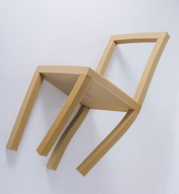 'Foam chair' sculpture by 
																			Stefan Wewerka