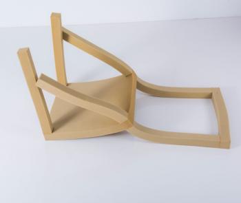 'Foam chair' sculpture by 
																			Stefan Wewerka