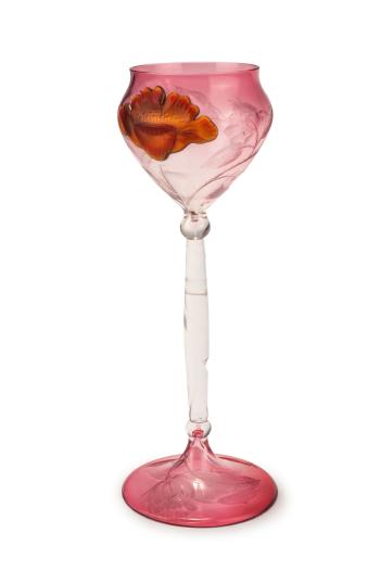 Roses goblet by 
																			Ludwig Moser