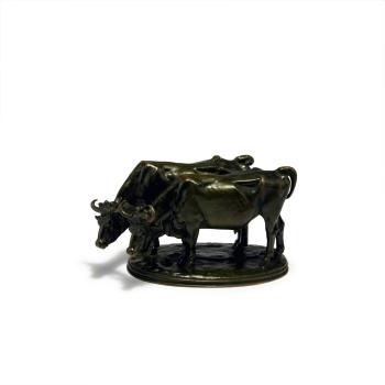 Team of oxen by 
																			 Barbedienne Foundry